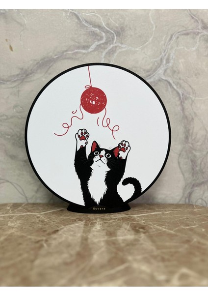 Sevimli Kedi Figürlü Işıklı Dekoratif Masa Lambası | Çocuk Odası ve Gece Lambası