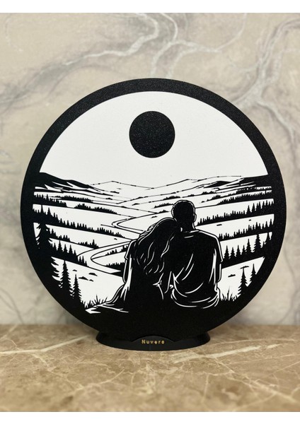 Romantik Çift Silüetli LED Lamba – Dekoratif Gece Işığı