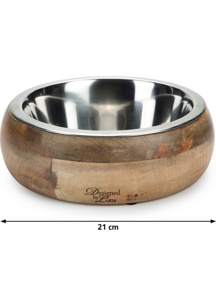 Nrtmsa Beeztees Dbl Köpek Mama Su Kabı, Dışı Masif Ahşap, Paslanmaz Çelik, 21CM, 1300ML modelleri