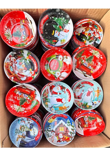 Yılbaşı Temalı Çerezlik Metal Yılbaşı Dekoratif Kase Çizilmez Kararmaz Orta Boy | Random Gönderim fırsatları