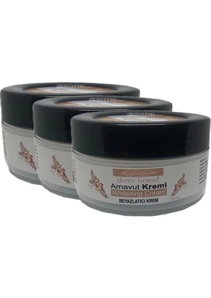 Süper Three Brand Arnavut Kremi Whitens Cream 3lü Adet Tüm Bölge Aklık Kremi 50 ml
