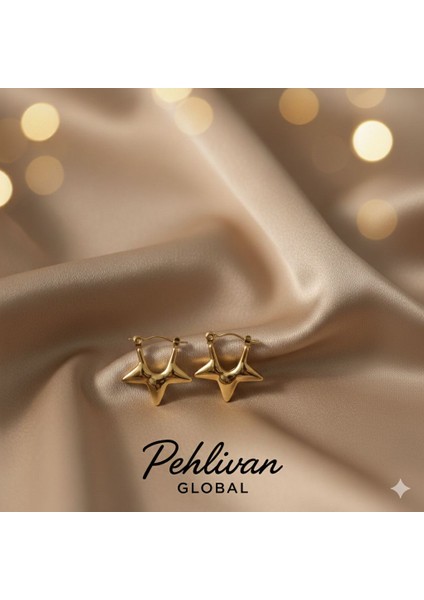 Dikenli Model Gold Renk Çelik Küpe fiyatları