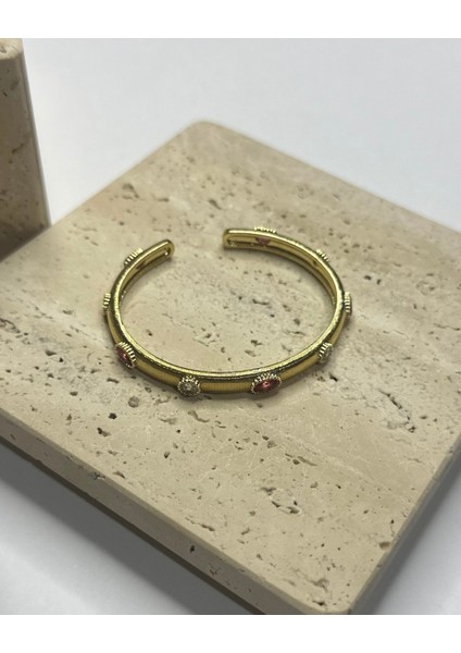 GOLD BAGET ZİRKON TAŞLI VİNTAGE KELEPÇE modelleri