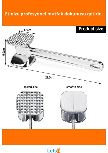 Yüksek Kaliteli Alüminyum Et Dövme Çekici Çift Taraflı fiyatları