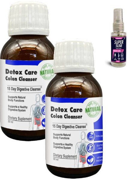 Detox Care Yeme Sonrası Ferahlık Hissi Için Destek Şurubu 50 ml x 2 Adet+Super Slım