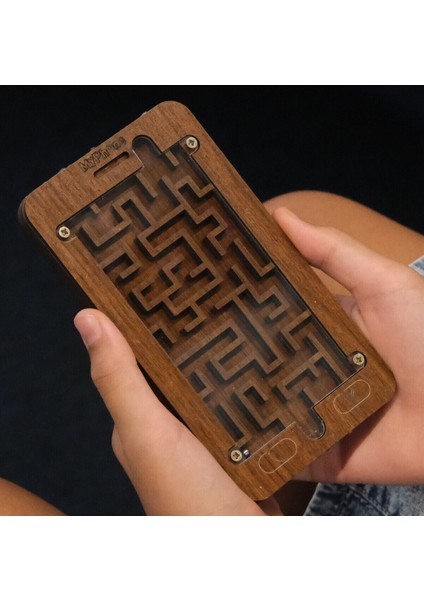 Kahverengi Ahşap Eğitici Labirent Oyuncak, Çocuklar Için Eğlenceli ve Öğretici Oyun Seçeneği