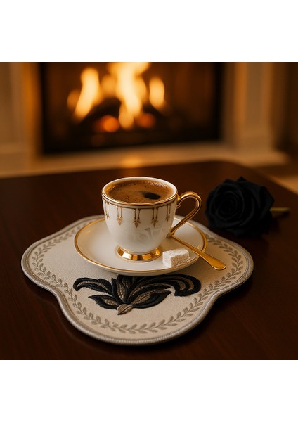 El Emeği Premium Kahve Sunum Altlığı – Nakışlı Şık Sunumluk,yılbaşı Hediyelik Özel Ürün modelleri
