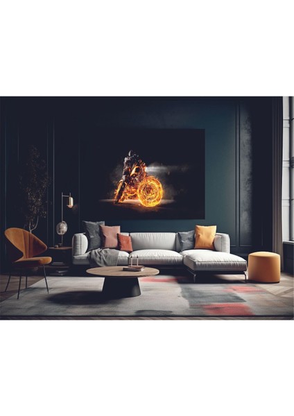 Alev Almış Motor Görseli Temperli Cam Üzerine Tablo Sevgilinize Yılbaşı Hediye fiyatları