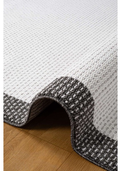 Tokyo Bukle Yumuşak Dokulu Halı Salon Mutfak Koridor Yolluk Dokuma Makine Halısı Antrasit Bordür indirimleri