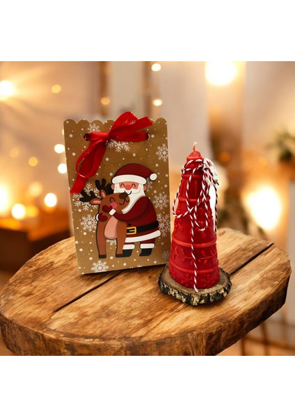 Yılbaşı Konsept Hediye Çantalı Mum