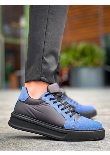 KB-X46 Kuback Siyah Sax Mavi Yüksek Siyah Taban Günlük Spor Ayakkabı fırsatları