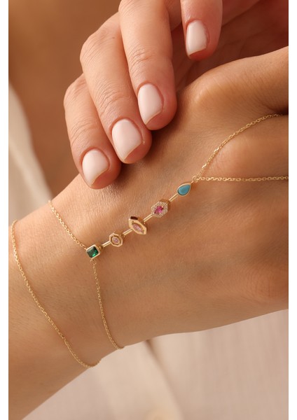 14 Ayar Altın Renkli Taşlı Şahmeran fiyatları