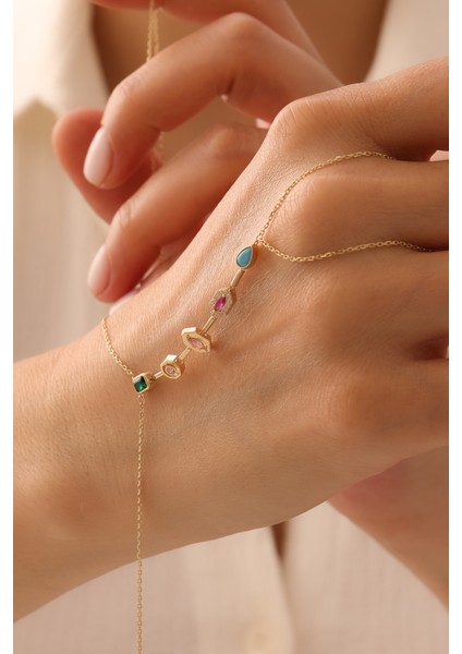 14 Ayar Altın Renkli Taşlı Şahmeran modelleri