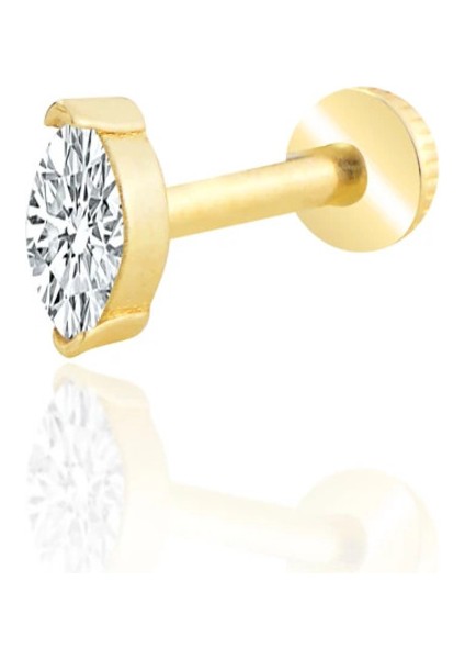 14 Ayar Altın Markiz Taş Tragus Piercing