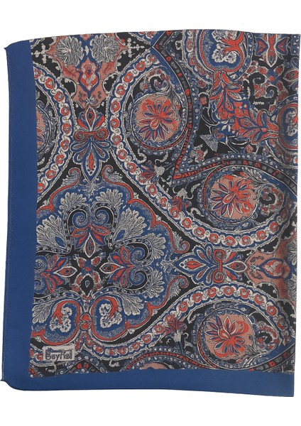 Kadın Desenli Şal – Lacivert Kırmızı Etnik Paisley Desen fırsatları