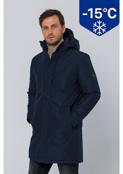 Erkek Regular Fit Nefes Alır Kumaş Dikişsiz Kısımlar Içi Silikon Micro Elyaflı Kışlık Klasik Mont