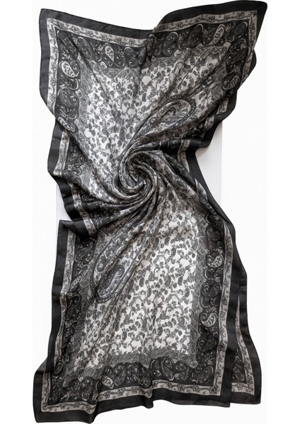 Siyah Gri Paisley Desenli Şal fiyatları