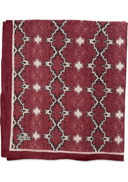 Bordo Desenli Şal modelleri