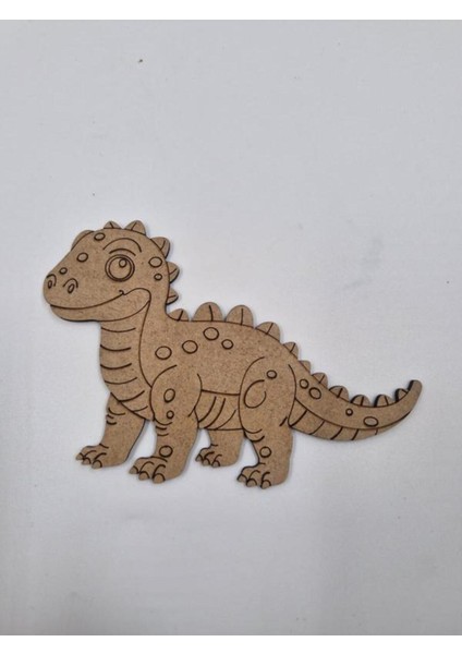 10 Adet Sevimli Dinozor Modeli Ahşap Boyama ve Sanat Seti, Renkli ve Eğlenceli