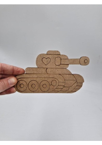 Sevimli Ahşap Tank Boyama Seti, 10 Adet, Renkli, 15X9 Cm, Okul ve Etkinlikler Için fiyatları