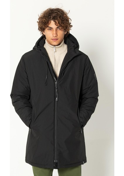 Erkek Yağmur ve Rüzgar Geçirmez Kumaşdan Içi Askılıklı Kışlık Klasik Mont