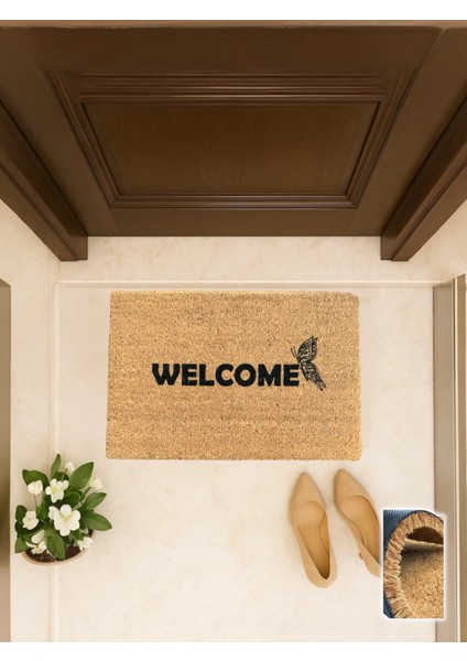 Farfalla 40X60 cm Coco Kapı Önü Paspası Kelebek