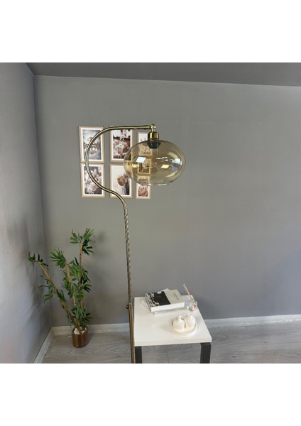 Solvia Cam Bal Rengi C Gövde Lambader Modern Oturma Odası fırsatları