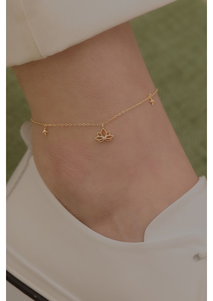 14 Ayar Lotus Çiçeği Halhal fiyatları