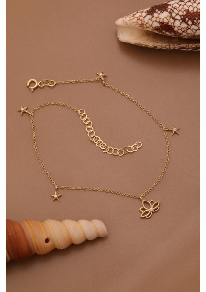 14 Ayar Lotus Çiçeği Halhal fırsatları