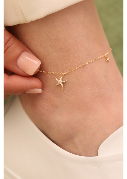 14 Ayar Altın Deniz Yıldızı Halhal