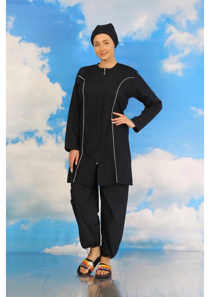 Kadın Tam Tesettür Lacivert Mayo fırsatları