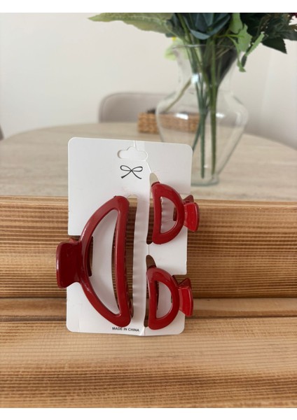 3'lü Saç Mandalı Kırmızı