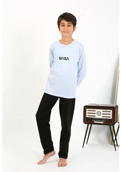 Erkek Çocuk Uzun Kol Penye Pijama Takım Buzmavisi indirimleri