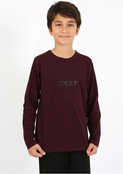 Erkek Çocuk Uzun Kol Penye Pijama Takım Bordo fiyatları