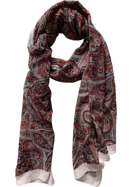 Bej Kenarlı Etnik Desenli Şal fırsatları