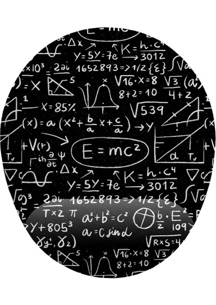 Fikirler E=mc2 ve Formül Bilek Destekli Mouse Pad