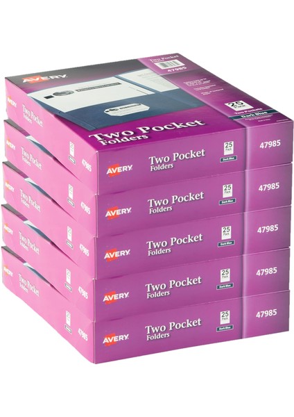 Two- Klasör, Koyu Mavi, Fall 5 Adet 5 Boxes