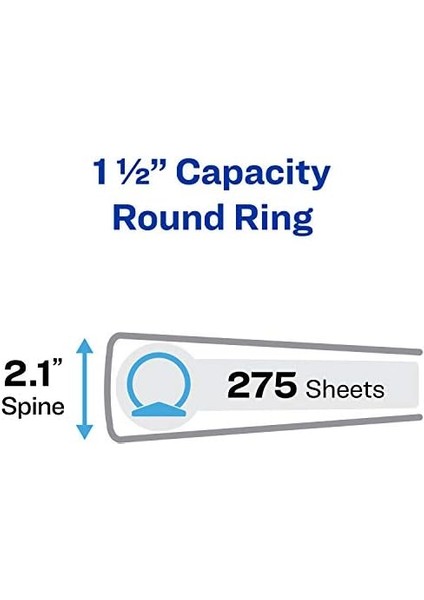 Economy View Binder, 3,8 cm Yuvarlak Halka, Siyah, (5725) 1.5 Inch fiyatları
