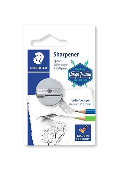 510 25BK-C Mars Metal-Doppelspitzer Magnezyum, 1 Adet Blister Kart Üzerinde, Gümüş Renkli modelleri