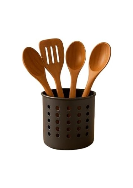 Silindir Kaşıklık– Modern Delikli Tasarım, Hava Geçişli Dayanıklı Mutfak Düzenleyici Kaşıklık fiyatları