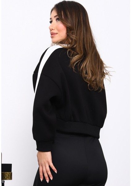 Siyah Fermuarlı Üç Iplik Sweat Hırka fırsatları