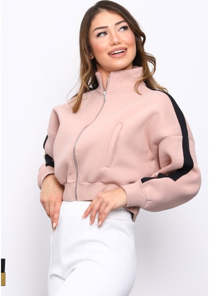 Pudra Fermuarlı Üç Iplik Sweat Hırka fırsatları