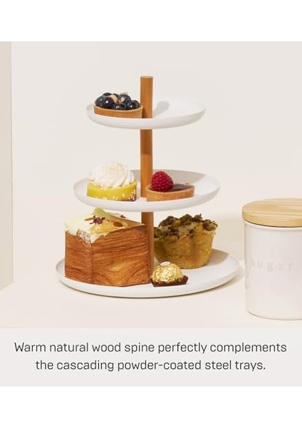3 Katlı Yemek Servis Standı - Meze ve Tatlı Tepsisi Parti Düzenleyici