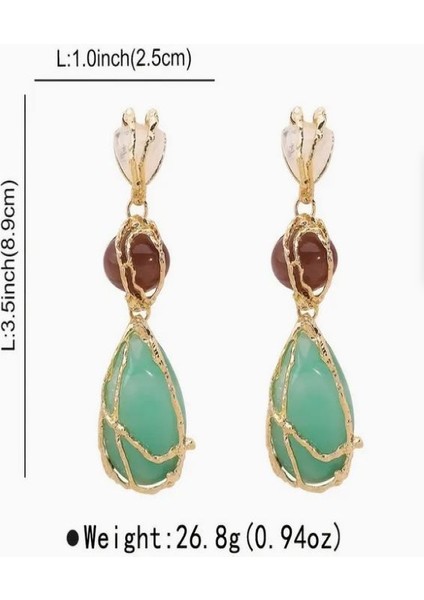 Trend Markaların Modeli Şık Sallantılı Geometrik Küpeler