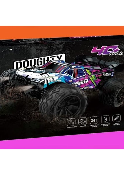Oyuncak 40 Km Hız Yapan 2.4 Ghz Uzaktan Kumandalı Şarjlı 4x4 Full Fonksiyon Arazi Aracı Offroad Araba 4 Çeker LED Işıklı Süspansiyonlu Yüksek Teker Araç