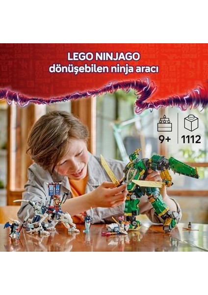 Lloyd’un Jet Robotu 71845-9 Yaş ve Üzeri Tutkunu Çocuklar Için 5 Minifigür ve Ejderha Figürü Içeren Yaratıcı Oyuncak Yapım Seti, Doğum Günü Hediyesi (1112 Parça) fiyatları