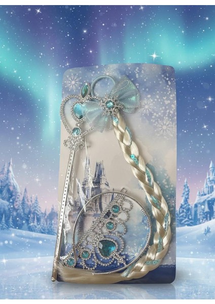 Frozen Elsa Saç ve Aksesuar Seti