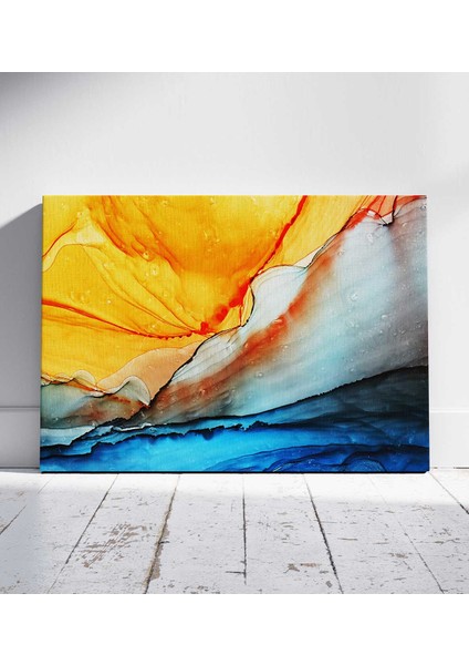 Coşkulu Manzara Akışı Fluid Art Kanvas Tablo