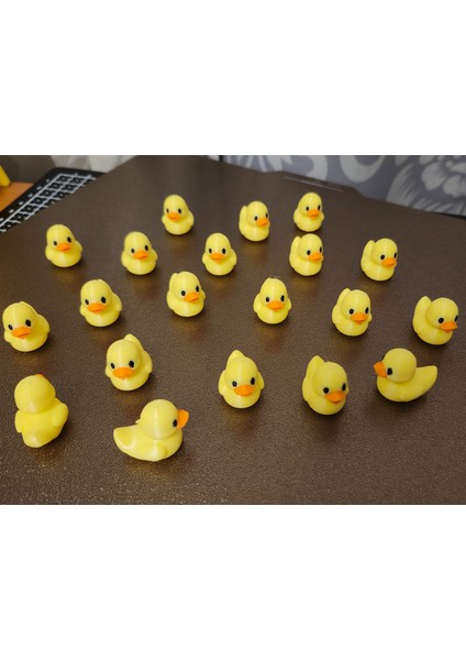Mini Dekoratif Ördek Seti – 10'lu (2 cm • Sarı / Beyaz / Karışık)