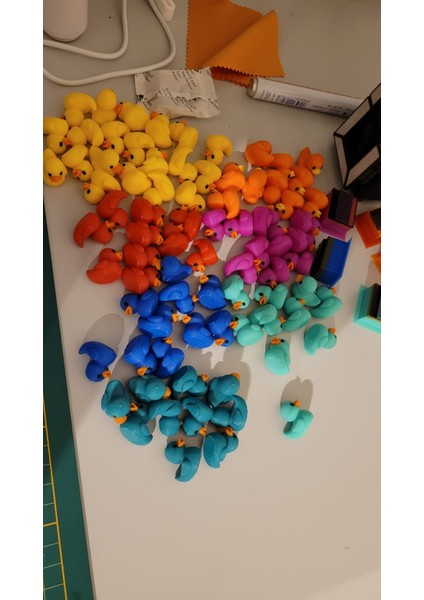 Mini Dekoratif Ördek Seti – 10'lu (2 cm • Sarı / Beyaz / Karışık) modelleri